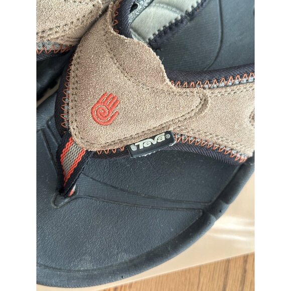 Teva Sandals Shock Pad Slip-On Black & Brown Size 8 M Comfortable & Durable - Picture 7 of 11